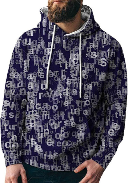 Mens Animal Print Hooded Sweater