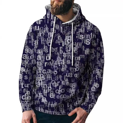 Mens Animal Print Hooded Sweater