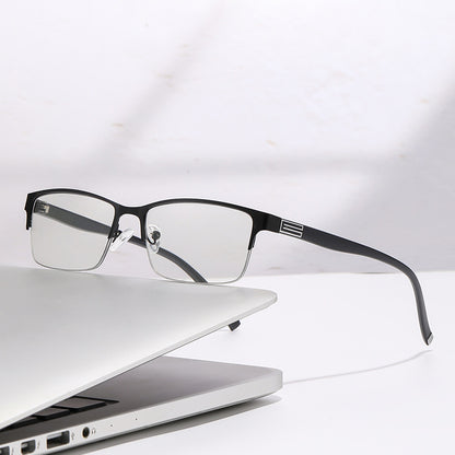 Mens Anti Blue Light Half Frame Glasses