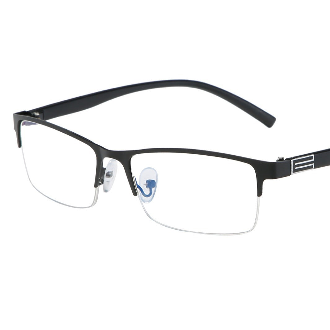Mens Anti Blue Light Half Frame Glasses