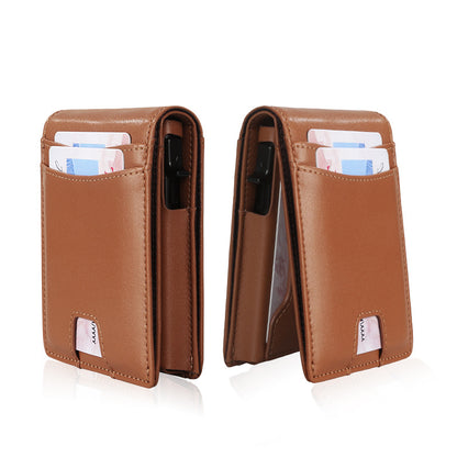 Mens Anti-Degaussing Microfiber Leather Wallet