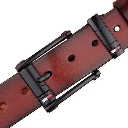 Mens Antique Pin Buckle Belt