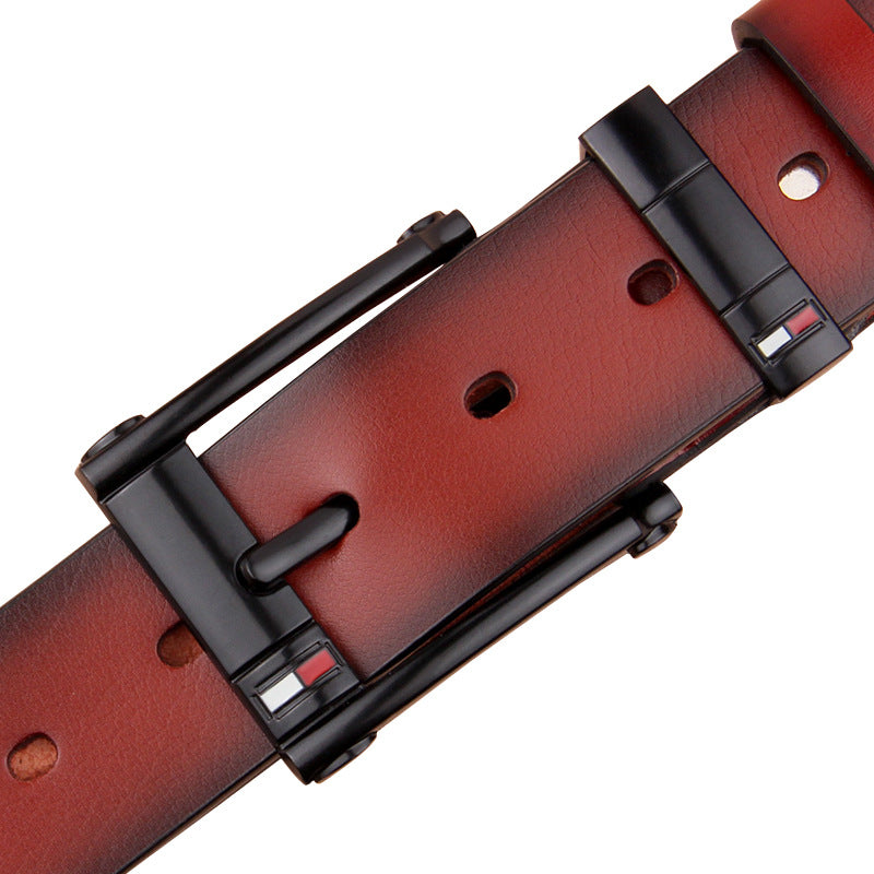 Mens Antique Pin Buckle Belt