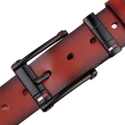 Mens Antique Pin Buckle Belt