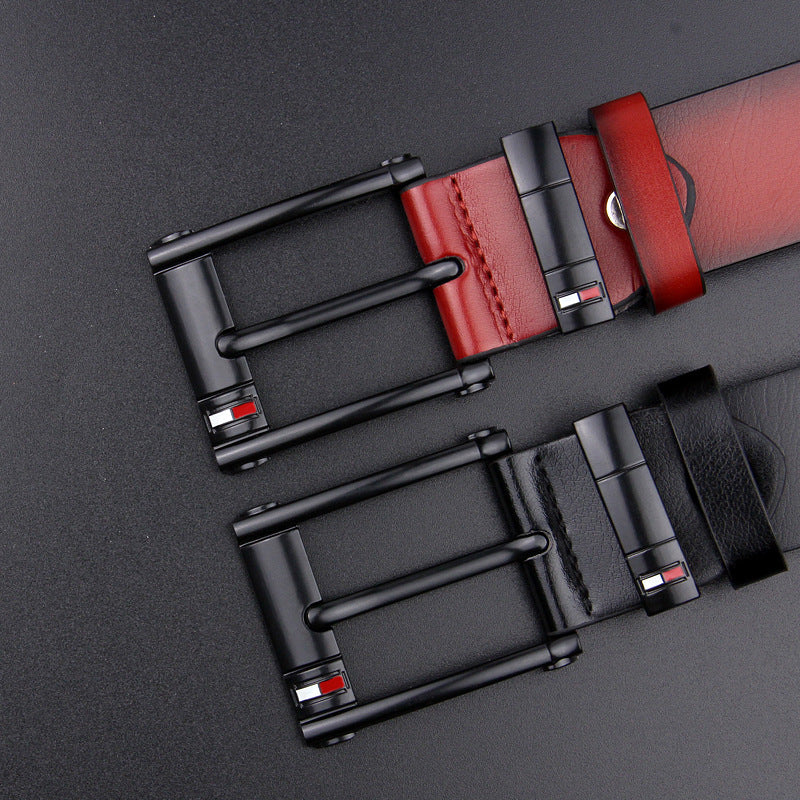 Mens Antique Pin Buckle Belt