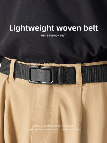 Mens Automatic Buckle Canvas Belt