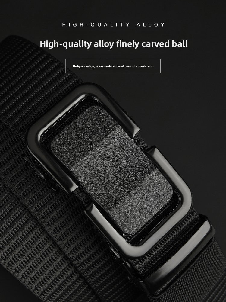 Mens Automatic Buckle Canvas Belt