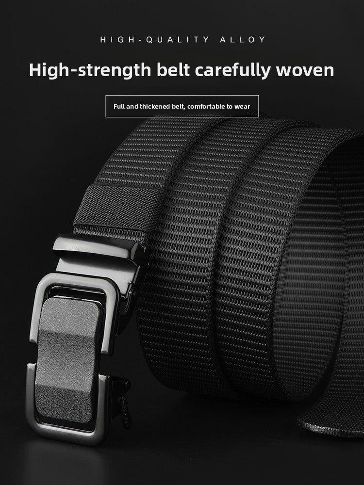 Mens Automatic Buckle Canvas Belt