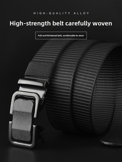 Mens Automatic Buckle Canvas Belt