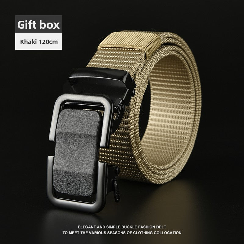 Mens Automatic Buckle Canvas Belt