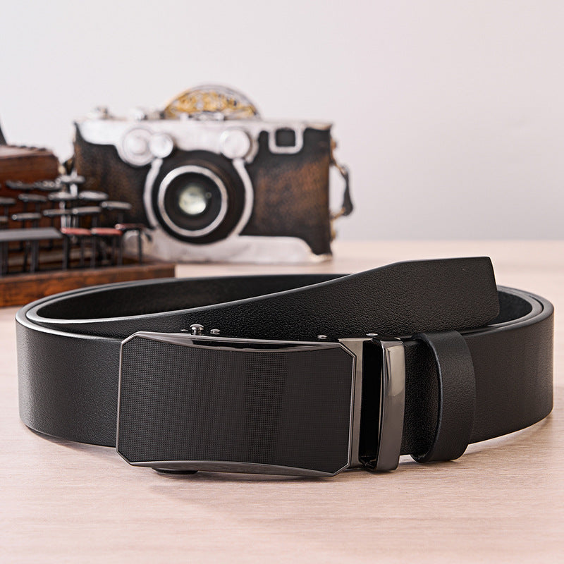 Mens Automatic Buckle Genuine Leather Belt