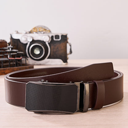 Mens Automatic Buckle Genuine Leather Belt