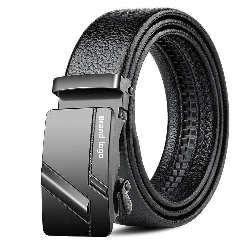 Mens Automatic Buckle Leather Belt