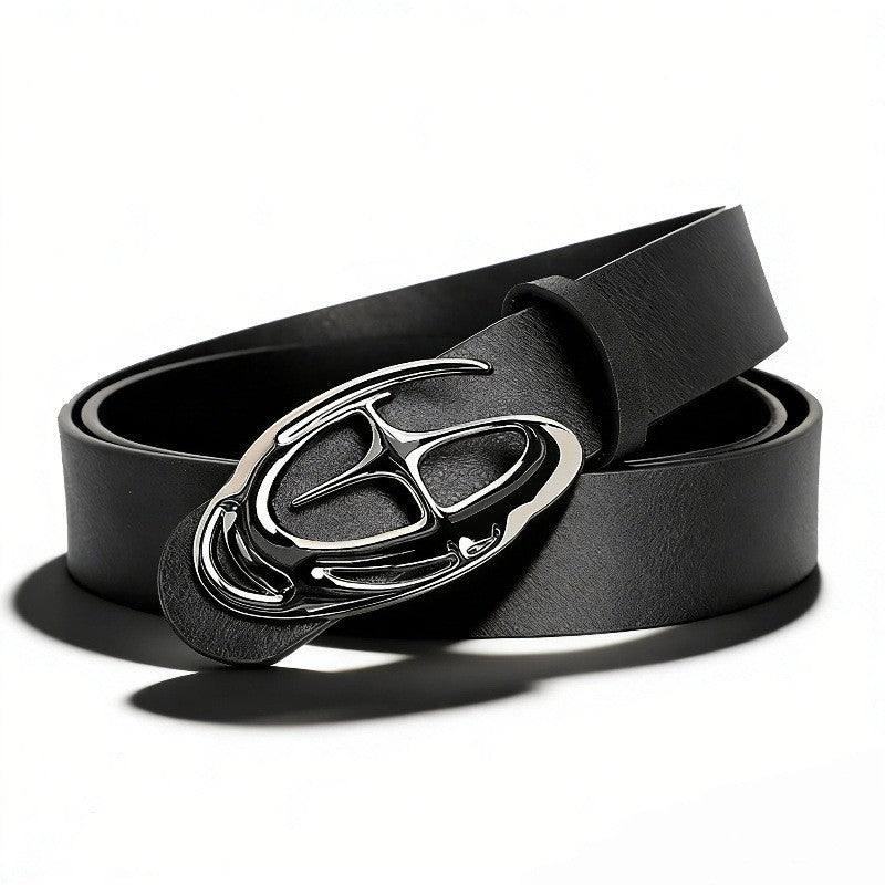 Mens Automatic Buckle PU Leather Waist Belt