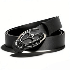 Black Black Button Flat