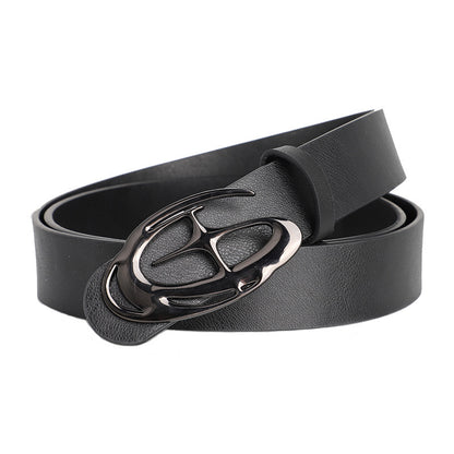 Mens Automatic Buckle PU Leather Waist Belt