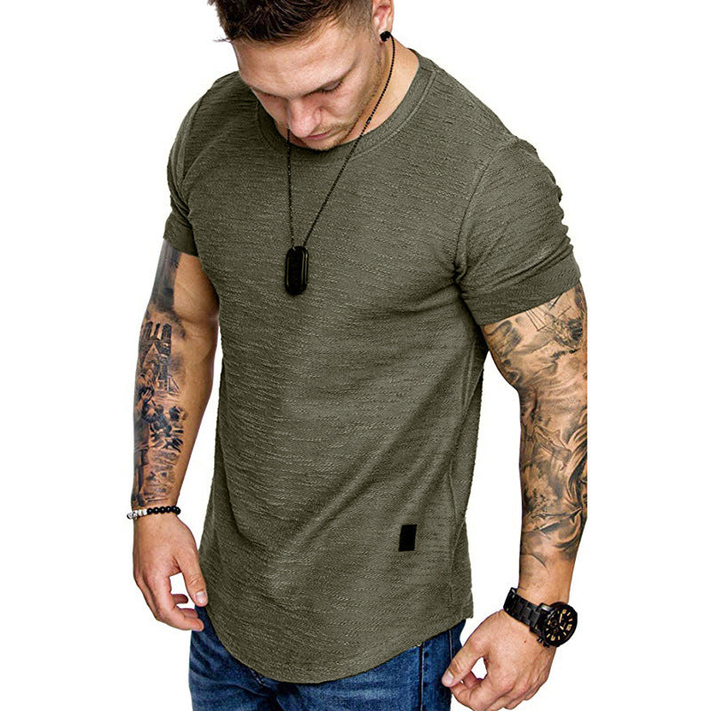 Mens Bamboo Cotton Round Neck Short Sleeve T-Shirt