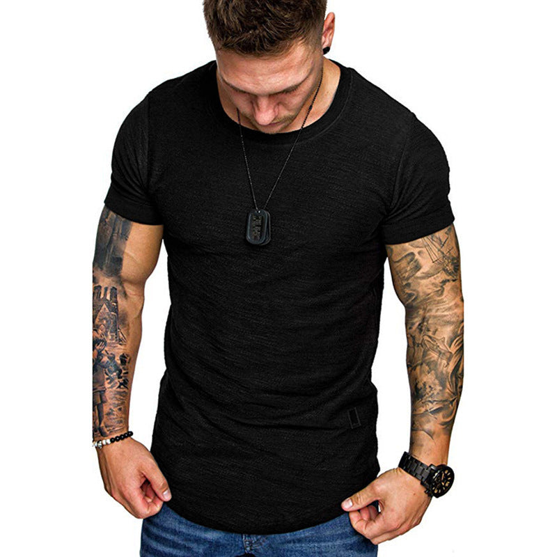 Mens Bamboo Cotton Round Neck Short Sleeve T-Shirt