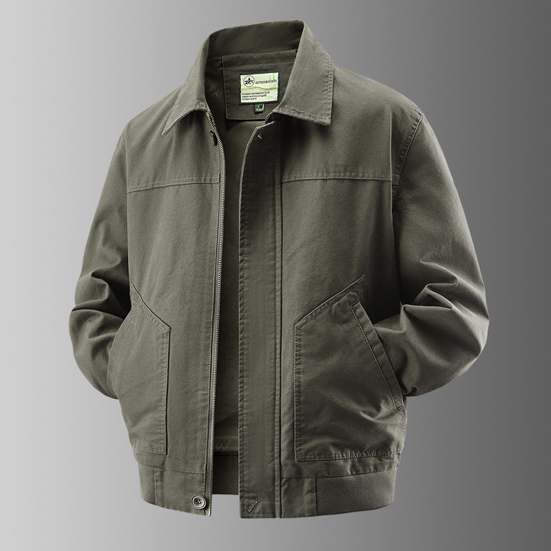 Mens Baseball Collar Cotton Jacket