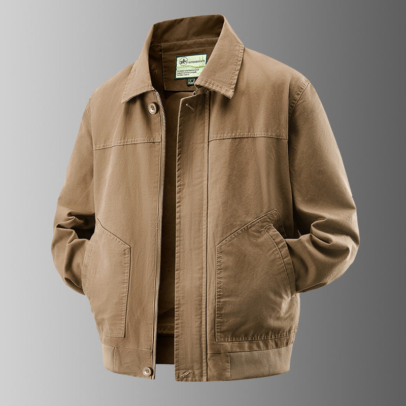 Mens Baseball Collar Cotton Jacket