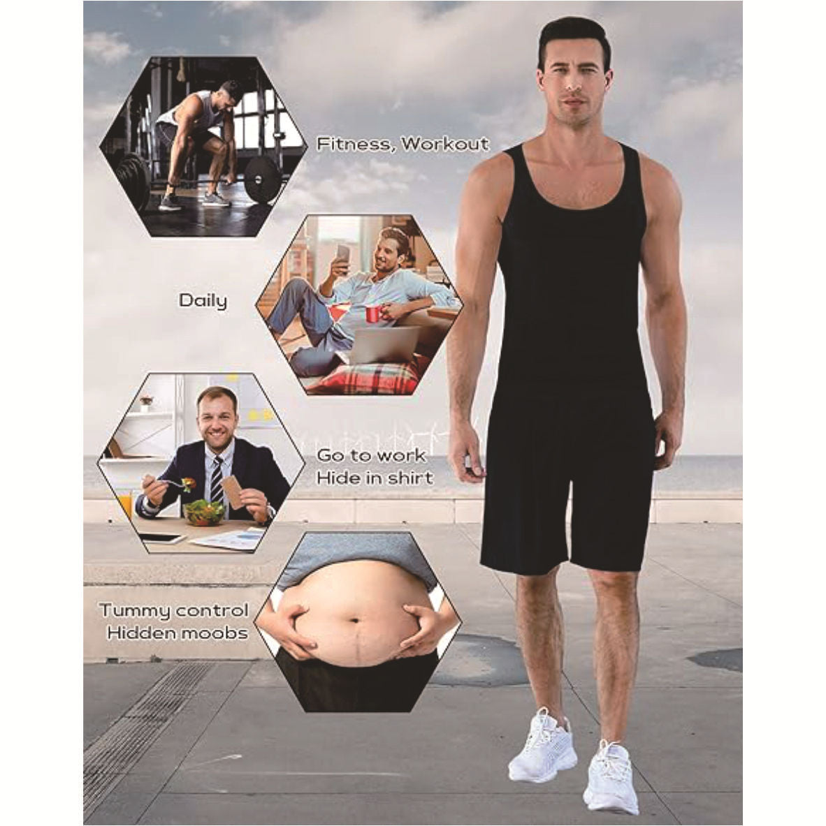 Mens Body Shaping Vest