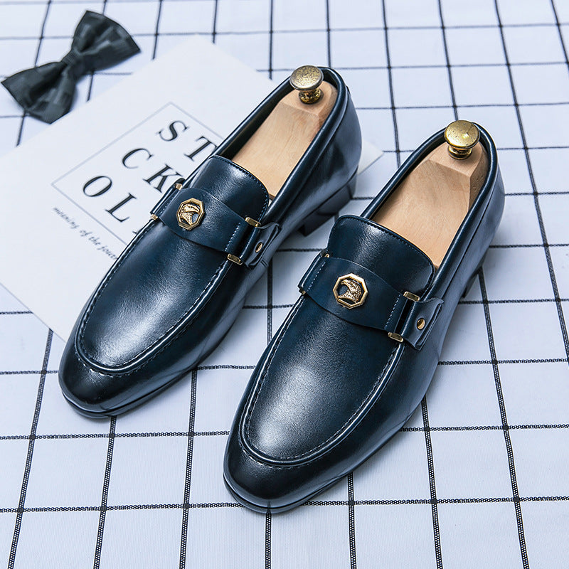 Mens Breathable Business Leather Loafers