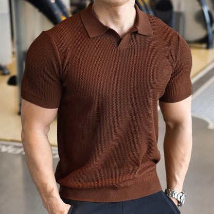 Mens Breathable Cotton Blend Polo Shirt