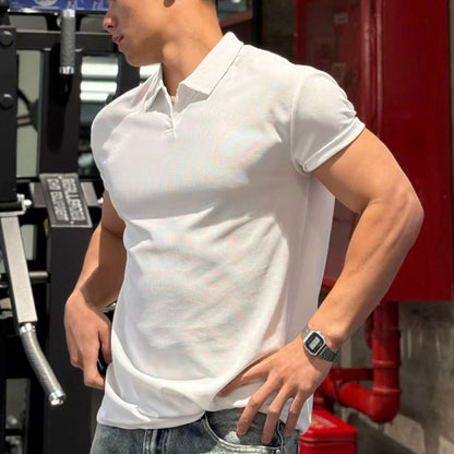 Mens Breathable Fitness Polo Shirt
