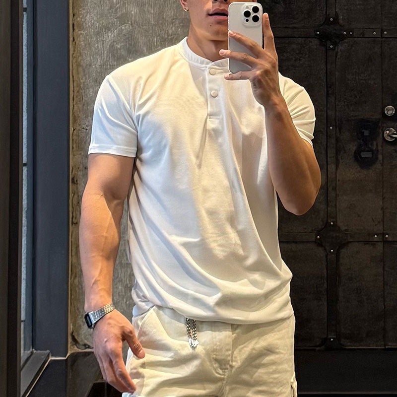 Mens Breathable Fitness Polo Shirt