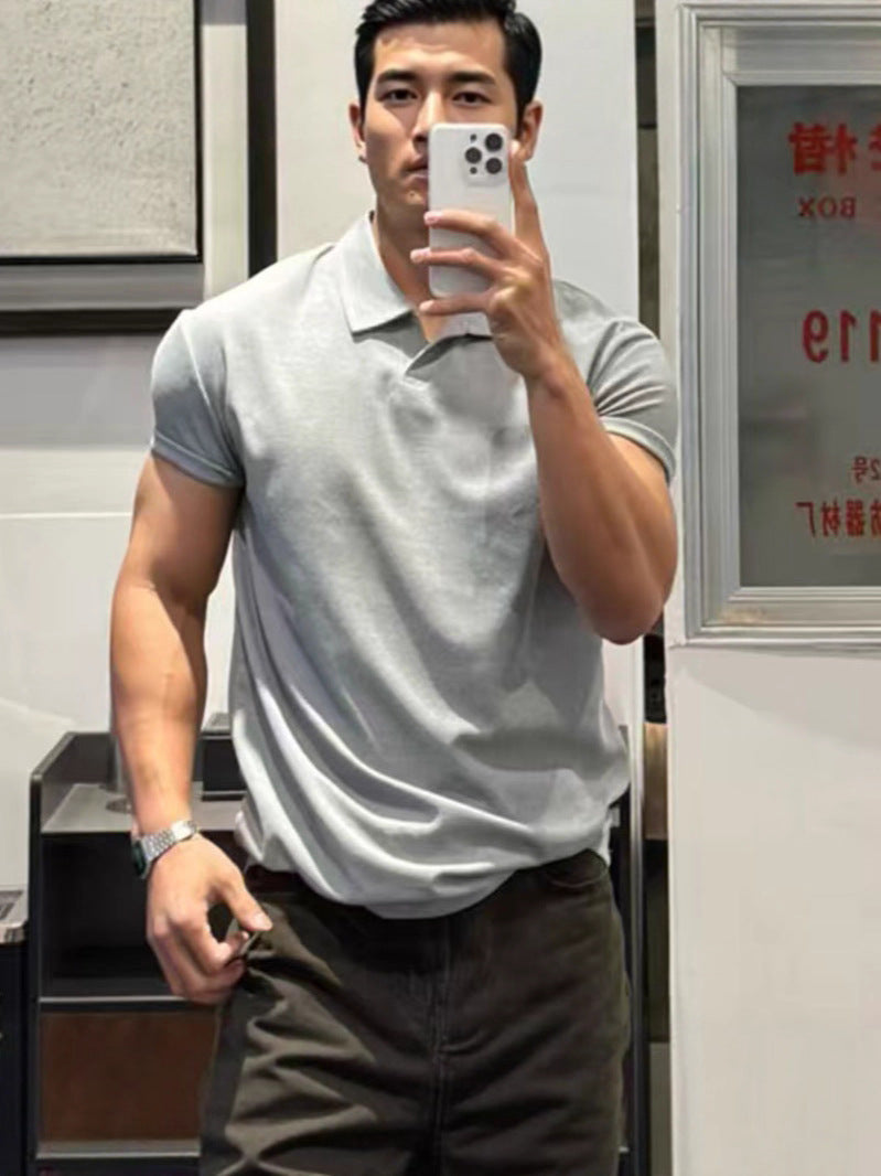 Mens Breathable Fitness Polo Shirt