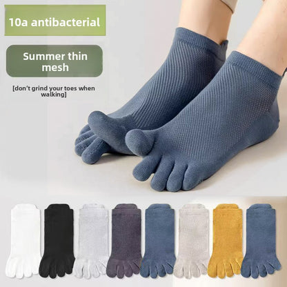 Mens Breathable Five-Toe Sports Socks