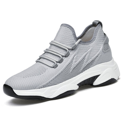 Mens Breathable Height Increase Casual Sneakers