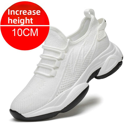 Mens Breathable Height Increase Casual Sports Shoes