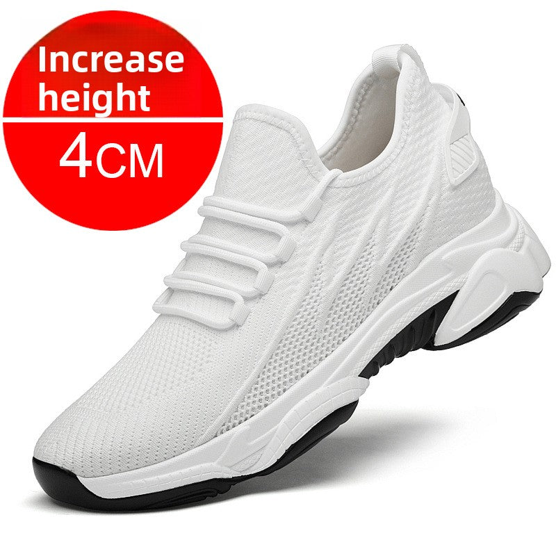 Mens Breathable Height Increase Casual Sports Shoes
