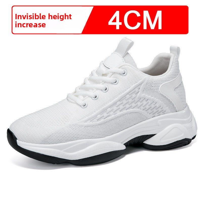 Mens Breathable Height Increasing Casual Shoes