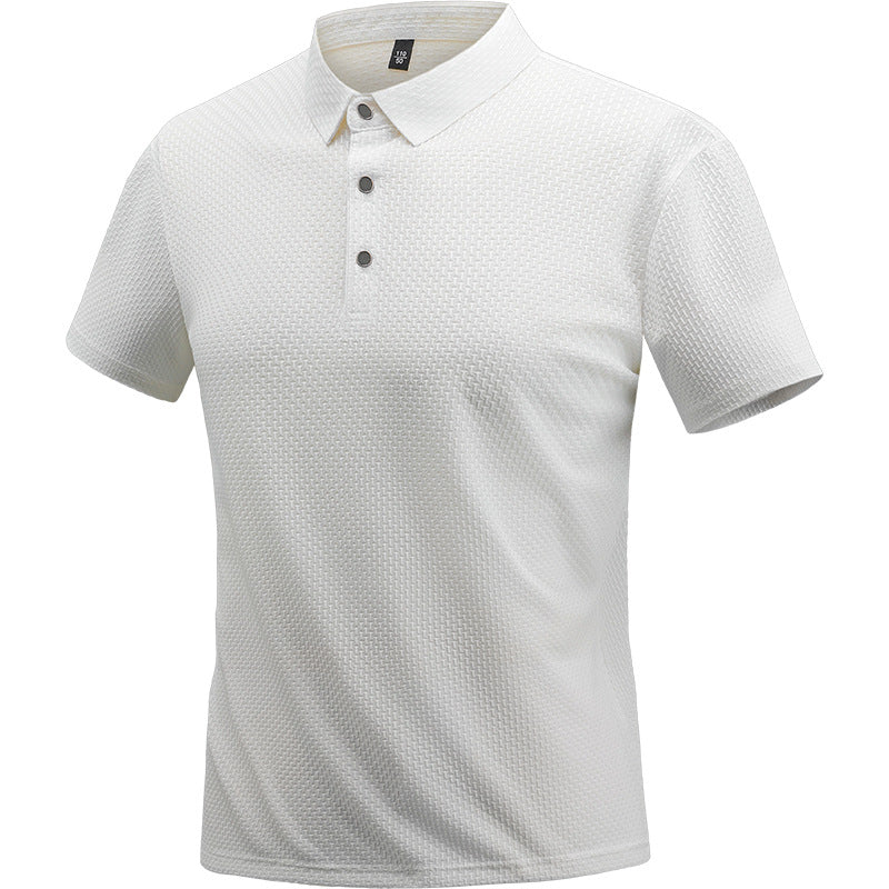 Mens Breathable Ice Silk Polo Shirt
