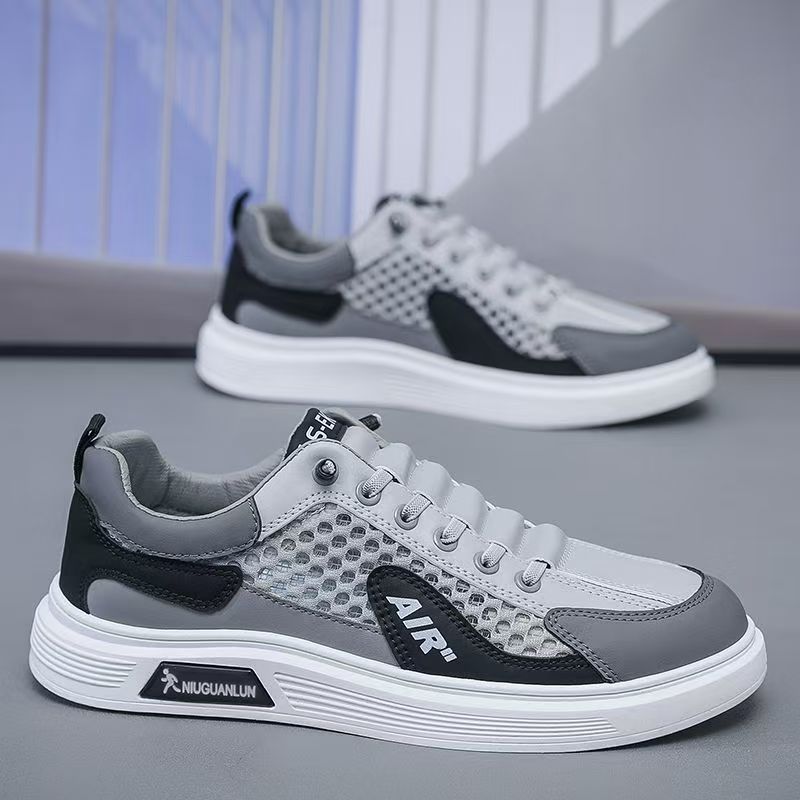 Mens Breathable Leather Slip-On Shoes
