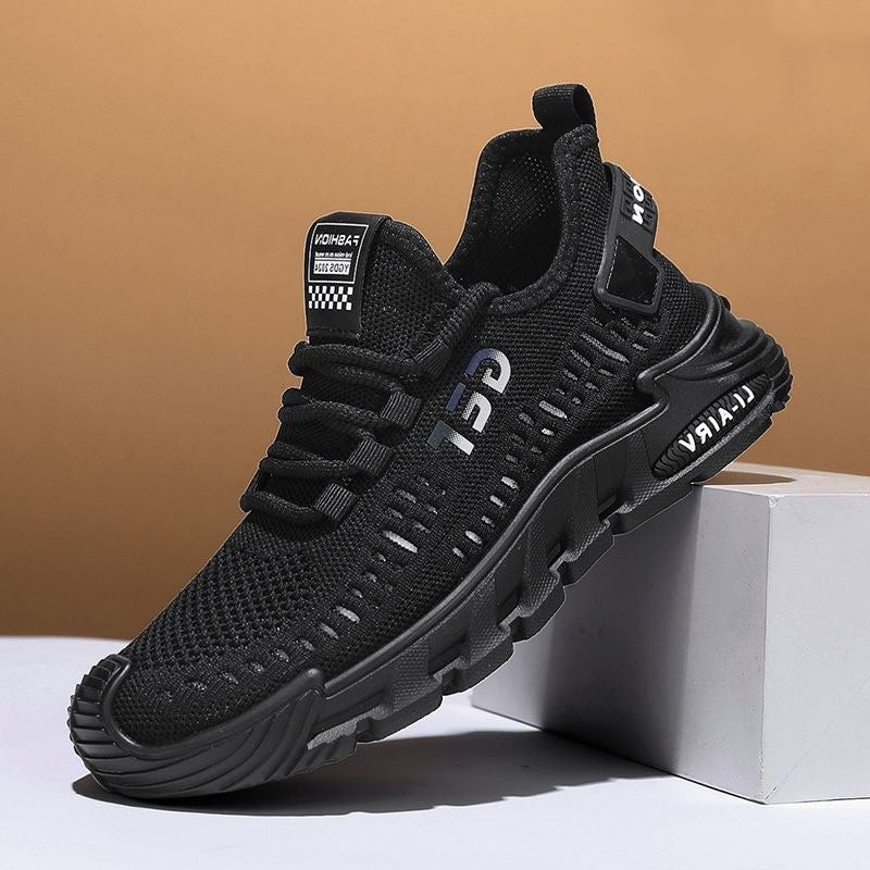 Mens Breathable Leather Slip-On Shoes