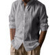 Mens Breathable Linen Henley Shirt