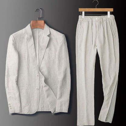 Mens Breathable Linen Suit