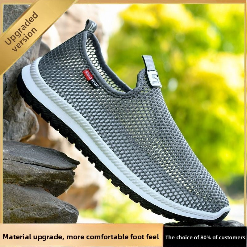 Mens Breathable Mesh Slip-On Loafers
