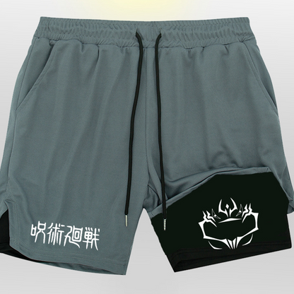 Mens Breathable Running Shorts with Phone Pocket