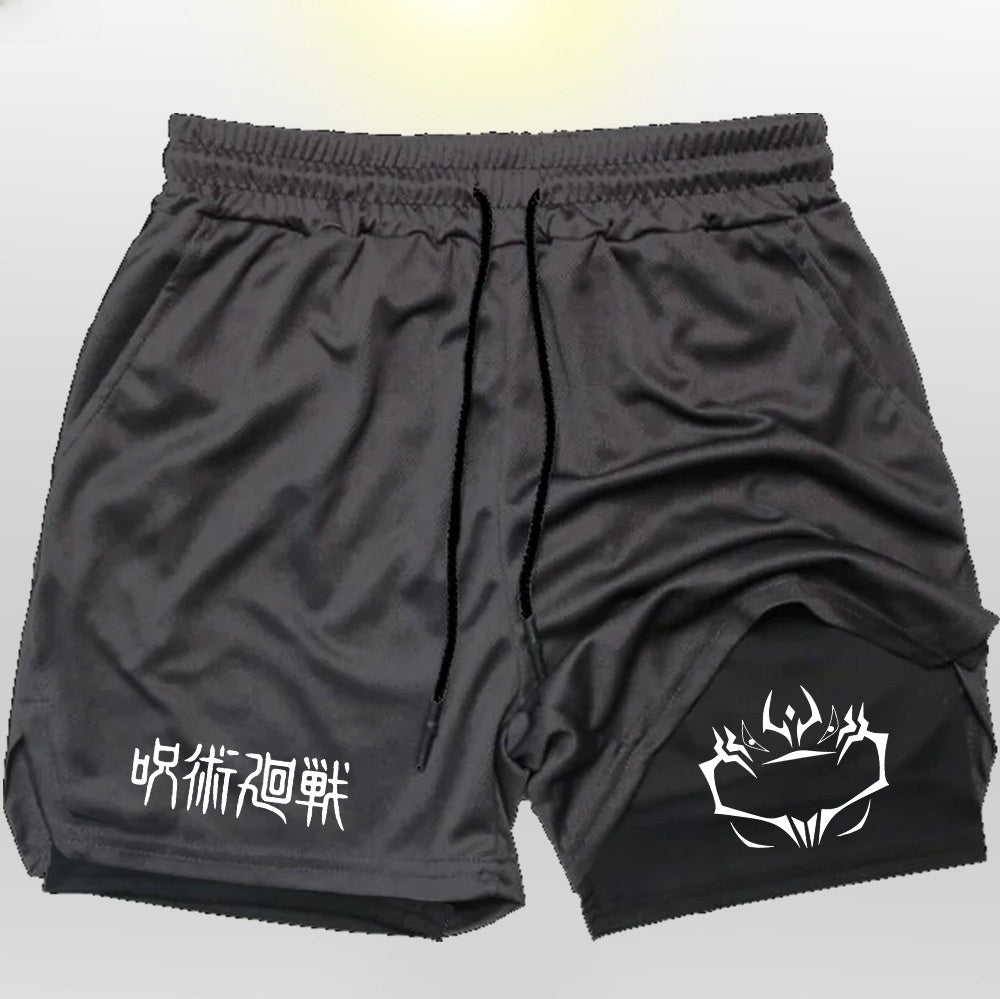 Mens Breathable Running Shorts with Phone Pocket