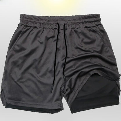 Mens Breathable Running Shorts with Phone Pocket
