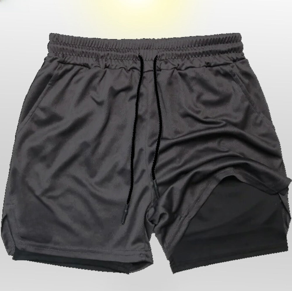 Mens Breathable Running Shorts with Phone Pocket