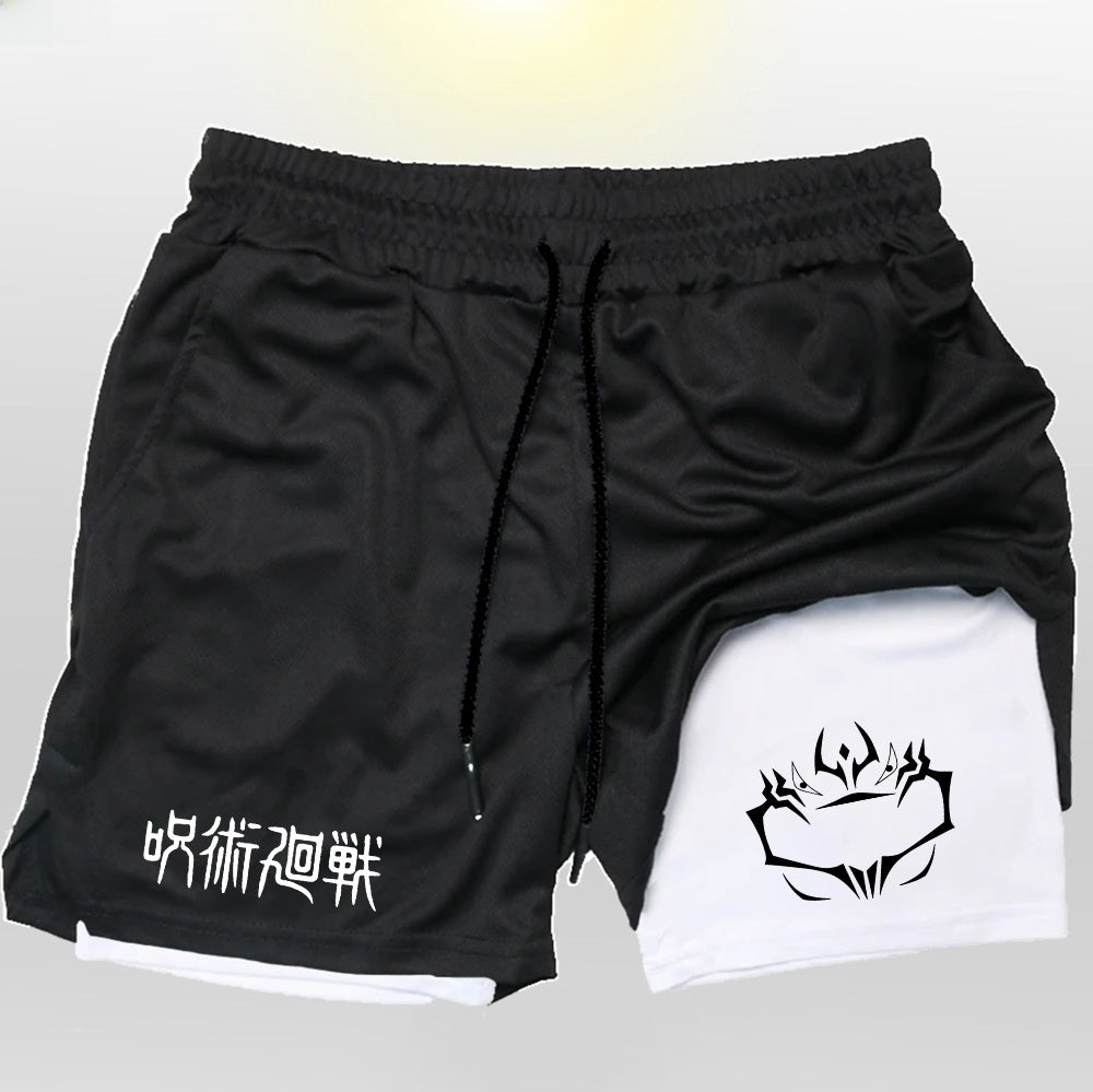 Mens Breathable Running Shorts with Phone Pocket