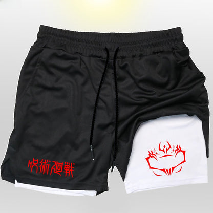 Mens Breathable Running Shorts with Phone Pocket