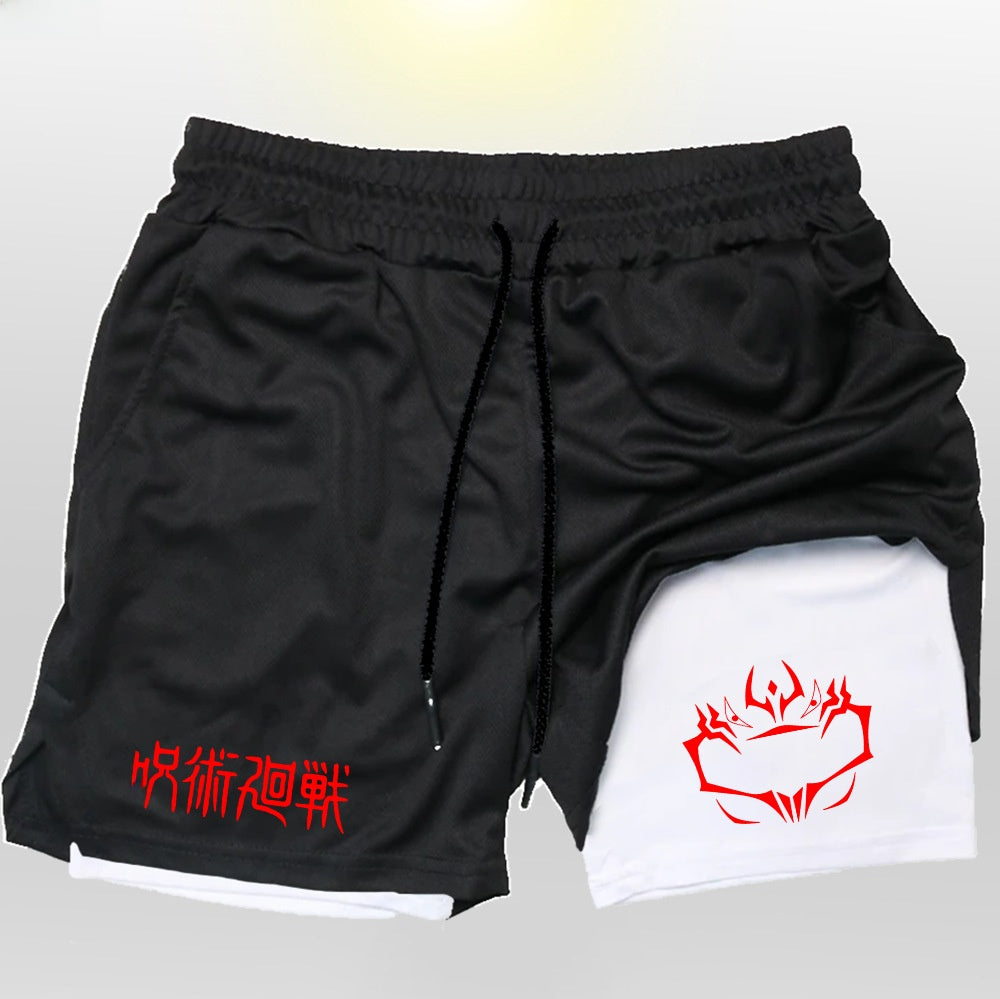 Mens Breathable Running Shorts with Phone Pocket