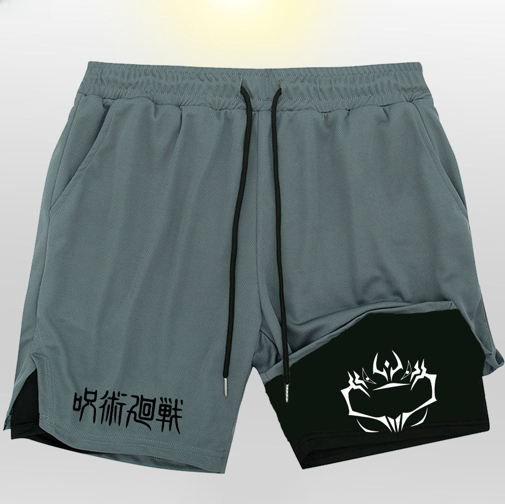 Mens Breathable Running Shorts with Phone Pocket