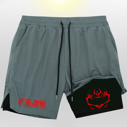 Mens Breathable Running Shorts with Phone Pocket